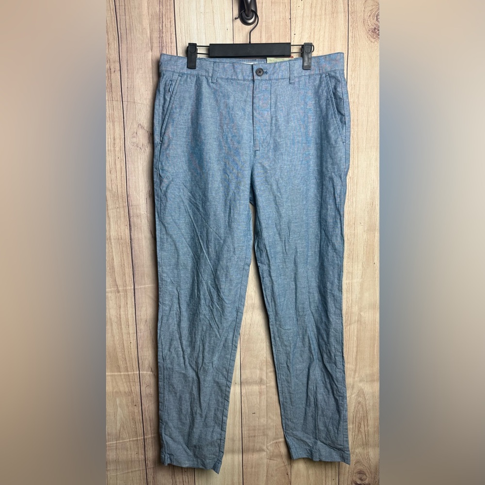 Goodfellow & Co Cotton Linen Blend Blue Men's Pants